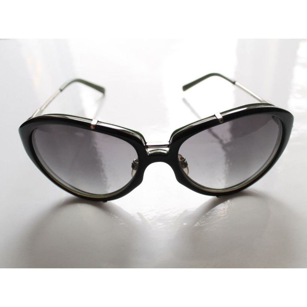 Celine Silver Metal Gradient Black Green Plastic Frame Sunglasses - Picture 5 of 12